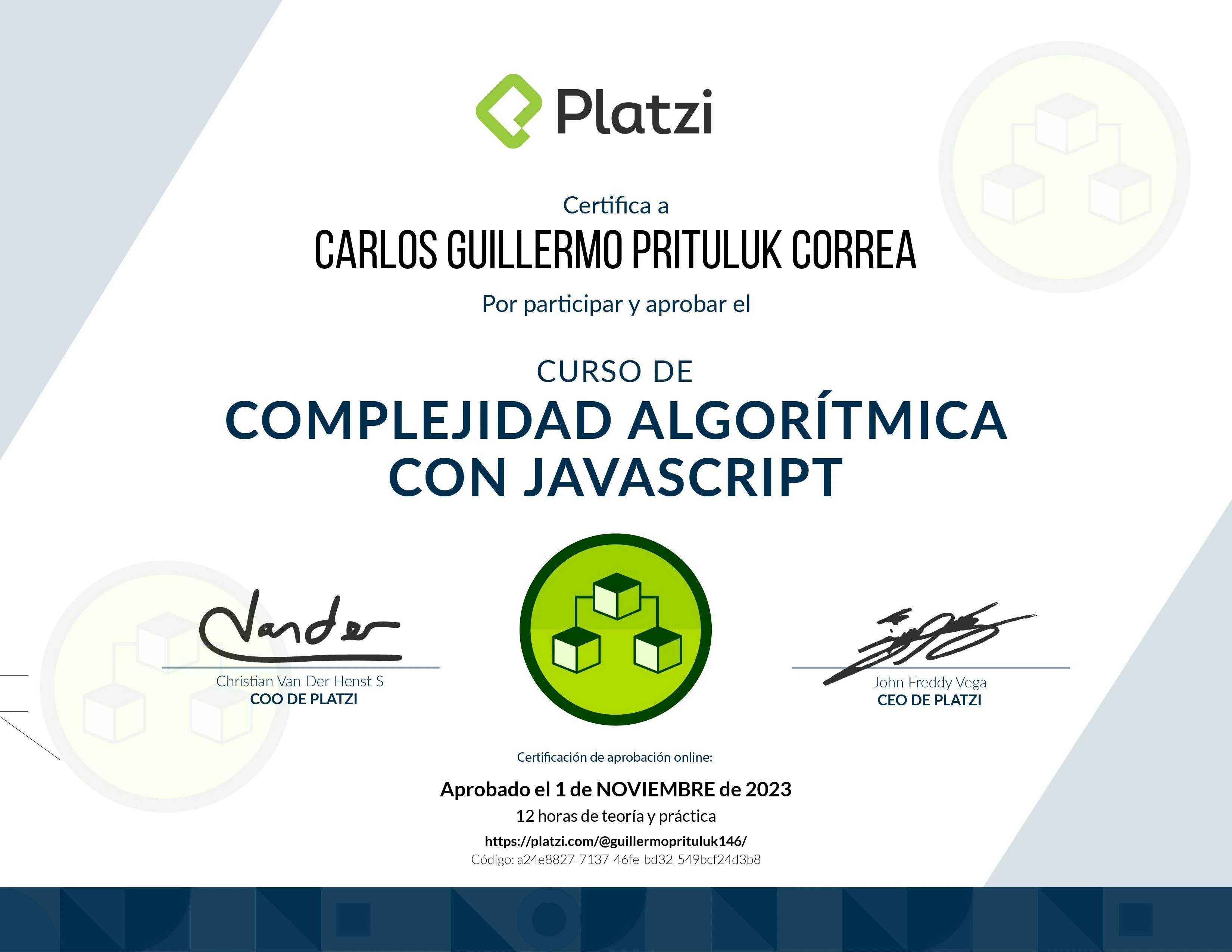 Complejidad Algorítmica con JavaScript