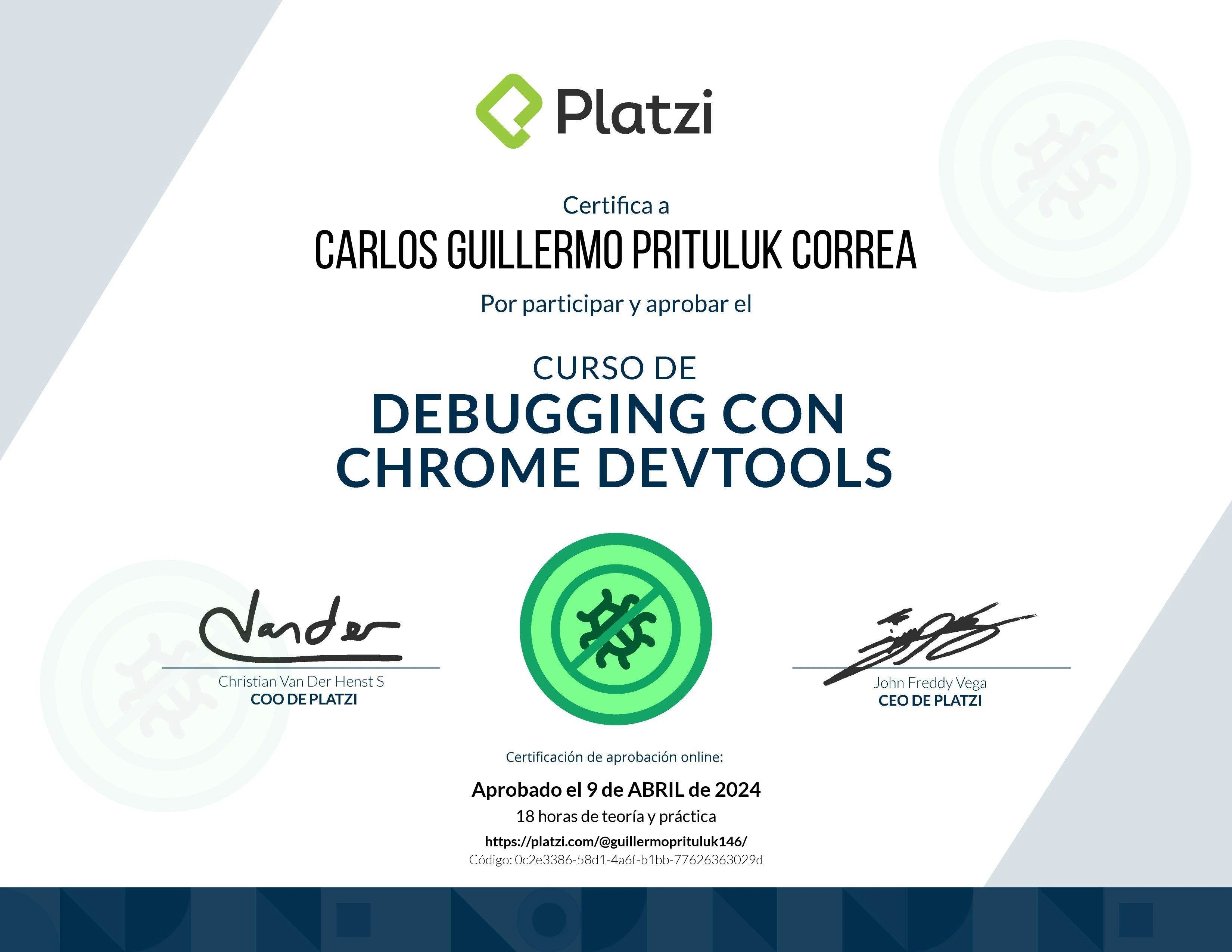 Debugging con Chrome DevTools